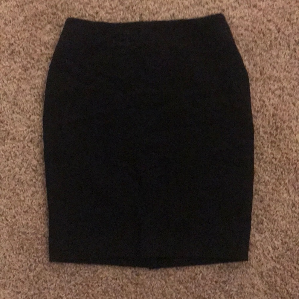 Black loft pencil skirt
